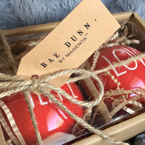 ✨SALE✨🆕Rae Dunn Holiday Red Ornament Set (3)❤️🌲 - Picture 5 of 7